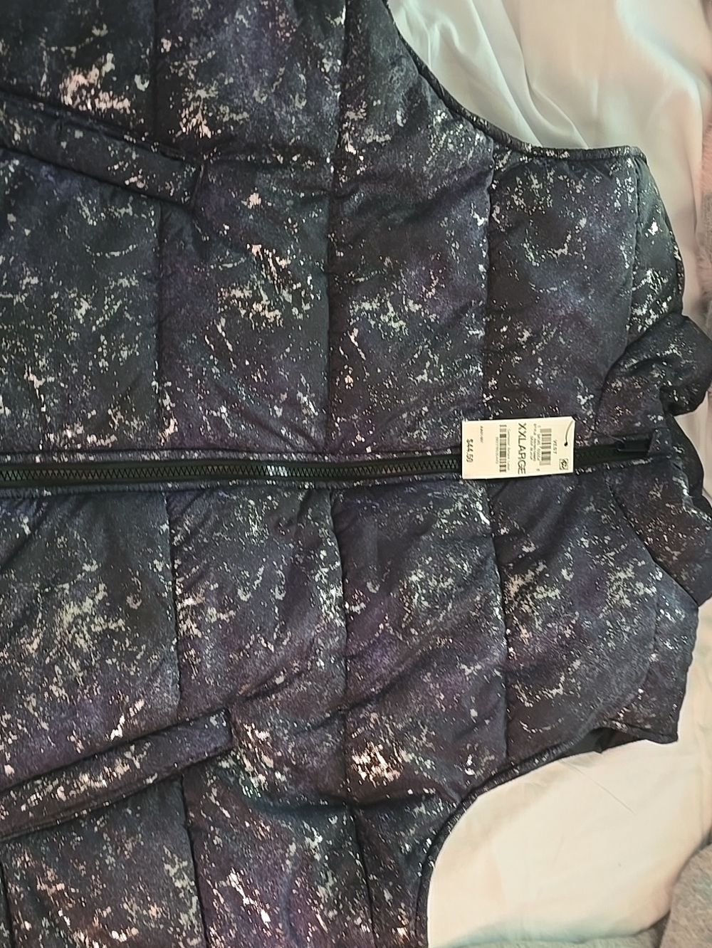 Ideology Navy Sparkle Puffer Vest